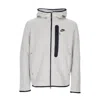 Nike Men's Zip Hoodie Sportswear Tech Fleece Full-zip Winter Hoodie Cobblestone/black In Cobblestone/black