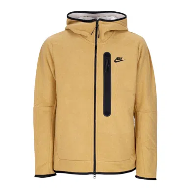 NIKE MEN'S ZIP HOODIE SPORTSWEAR TECH FLEECE FULL-ZIP WINTER HOODIE ELEMENTAL GOLD/BLACK