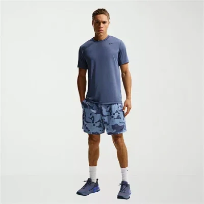 Nike Mens 7" Big And Tall Workout Shorts In Blue