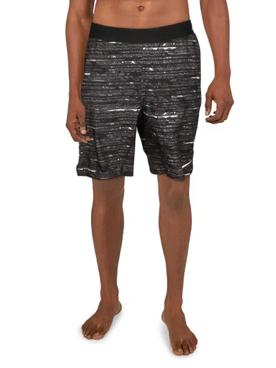 Nike Mens 9" Inseam Beachwear Swim Trunks In Black