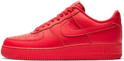 Pre-owned Nike Mens Air Force 1 07 An20 Basketball Shoe- University Red, Size 10