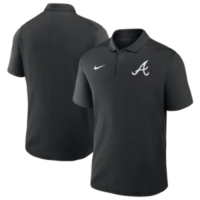 Nike Mens Atlanta Braves Braves Victory Polo In Black