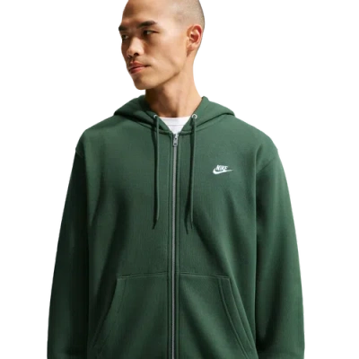 Nike Mens Club Full-zip Hoodie In Green