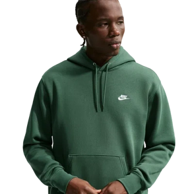 Nike Mens Club Pullover Hoodie In Green