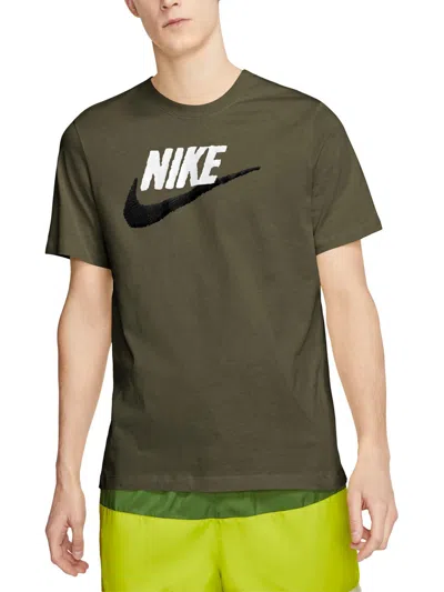 Nike Mens Cotton Fitness T-shirt In Green