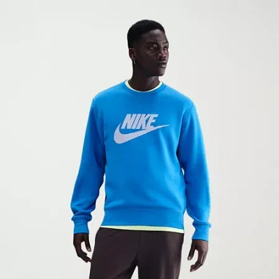 Nike Mens Crew Neck Long Sleeve Big And Tall Sweatshirt In Multi