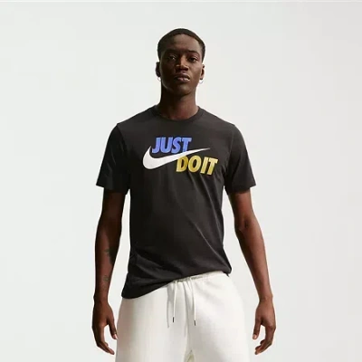 Nike Mens Crew Neck Short Sleeve Classic Fit Graphic T-shirt In Black