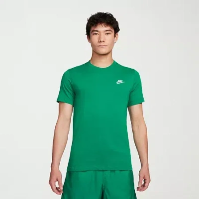 Nike Mens Crew Neck Short Sleeve Classic Fit Graphic T-shirt In Green