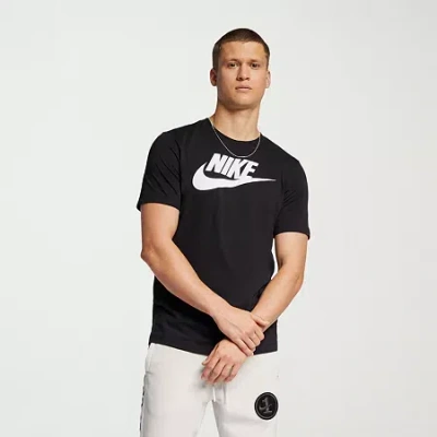 Nike Mens Crew Neck Short Sleeve Regular Fit Graphic T-shirt In Black