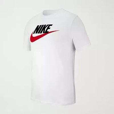 Nike M Nsw Tee Icon Futura Casual Sports Alphabet Printing Round Neck Short Sleeve White