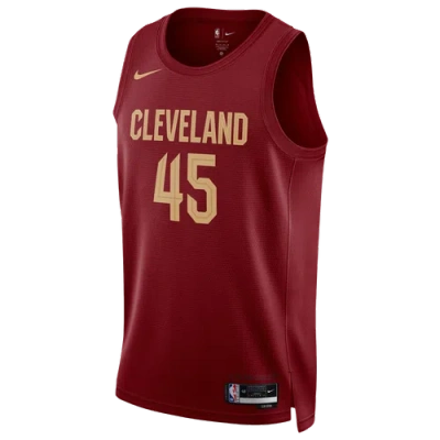 Nike Mens Donovan Mitchell Cavaliers Icon Jersey In Burgundy