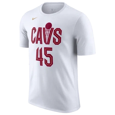 Nike Mens Donovan Mitchell  Cavaliers Name & Number T-shirt In White