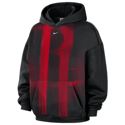 Nike Mens Houston Rockets Rockets Basketball Icon Hoodie In Black