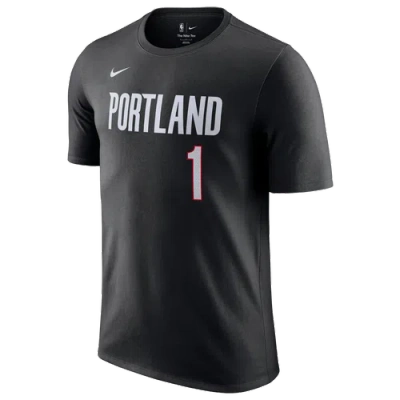 Nike Mens Ja Morant Trail Blazers Name & Number T-shirt In Black