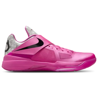 Nike Mens Kevin Durant  Kd Iv In Pink Fire/black/metallic Silver
