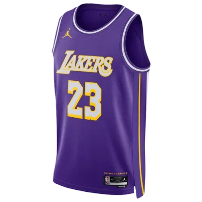 Nike Mens Lebron James  Lakers Dri-fit Stm 25 Swingman Jersey In Purple