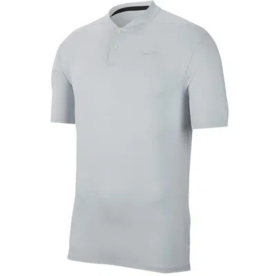 Nike Mens Logo Collar Polo Shirt In Gray