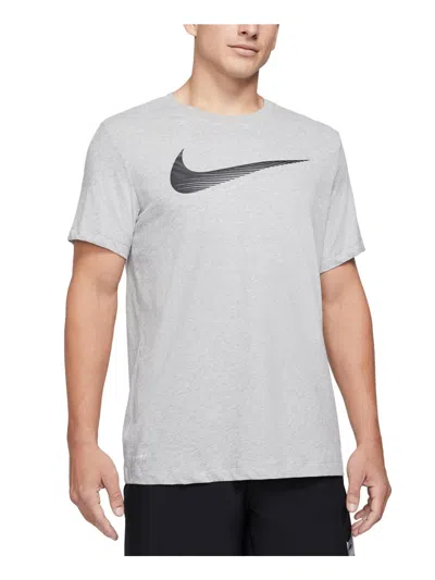 Nike Mens Logo Crewneck Shirts & Tops In Grey