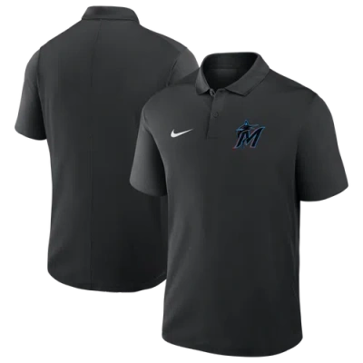 Nike Mens Marlins Victory Polo In Black