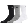 Nike Mens  3 Pack Dri-fit Plus Crew Socks In Grey/black