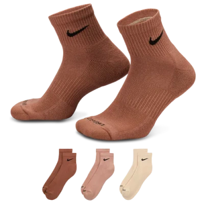 NIKE MENS NIKE 3 PACK DRI-FIT PLUS QUARTER SOCKS