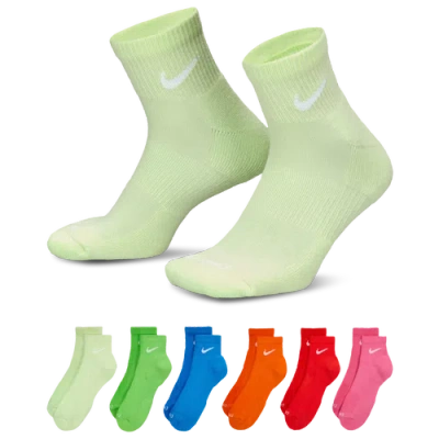 Nike Mens  6 Pack Dri-fit Plus Quarter Socks