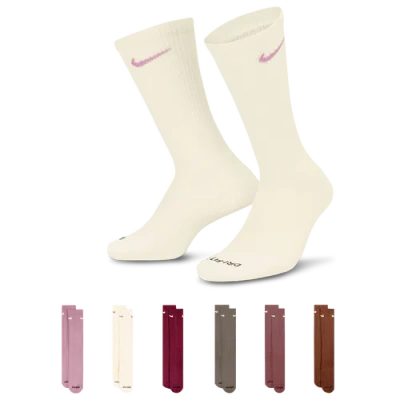 Nike Mens  6 Pack Everyday Plus Cushioned Socks In Pink/pink