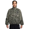 Nike Air Allover Print Quarter Zip Jacket In Light Army, Men's At Urban Outfitters In Green