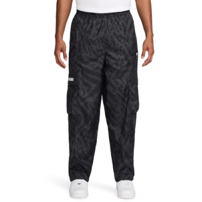 Nike Mens  Air All Over Print Woven Cargo Pants In Black