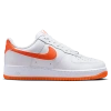 Nike White & Orange Air Force 1 '07 Sneakers In White/orange/white