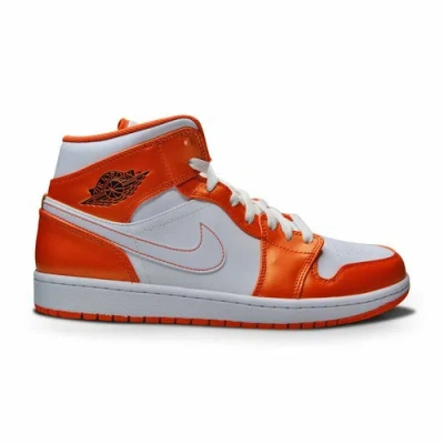 Pre-owned Nike Mens  Air Jordan 1 Mid Se - Dm3531 800 - Electro Orange Black White