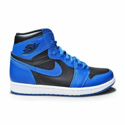 Pre-owned Nike Mens  Air Jordan 1 Retro High Og - 555088 404 - Dk Marina Blue Black White