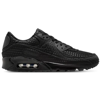 Nike Air Max 90 Premium Lace-up Sneakers In Black