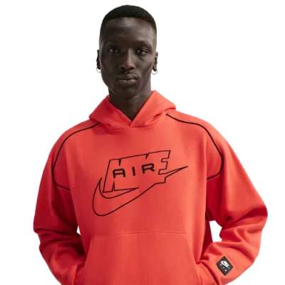 Nike Men's Air Fleece Pullover Hoodie In Pink