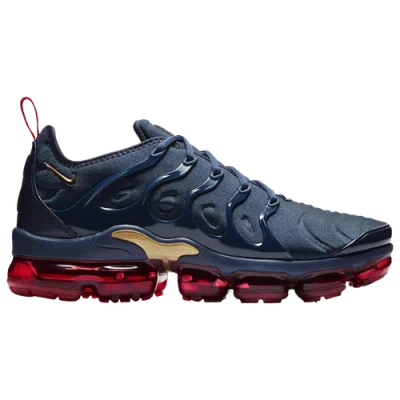 Nike Mens  Air Vapormax Plus In Metallic Gold/midnight Navy/black