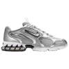 Nike Air Zoom Spiridon Cage 2 Rubber-trimmed Mesh And Leather Sneakers In Metallic Silver/light Smoke
