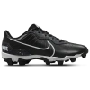 Nike Men's Alpha Huarache 4 Keystone Baseball Cleats In Black/white/dk Smoke Grey