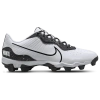 Nike Men's Alpha Huarache 4 Keystone Baseball Cleats In White/black