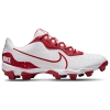 Nike Men's Alpha Huarache 4 Keystone Baseball Cleats In White/university Red