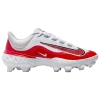 Nike Men's Alpha Huarache Elite 4 Low Mcs Baseball Cleats In University Red/pure Platinum/white