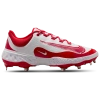 Nike Men's Alpha Huarache Elite 4 Low Mcs Baseball Cleats In White/university Red
