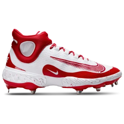 Nike Men's Alpha Huarache Elite 4 Low Baseball Cleats In White