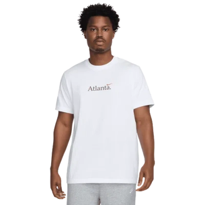 Nike Mens  Atlanta Short Sleeve Crew T-shirt In White