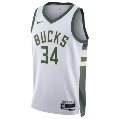 Nike Mens  Milwaukee Df Swingman Jersey In White/green