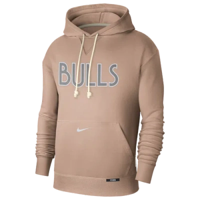 Nike Mens  Bulls Dri-fit Standard Issue Hoodie Cts Ce In Hemp/grey