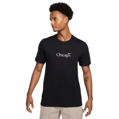 Nike Mens  Chi Short Sleeve Crew T-shirt In Black/white