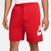 Nike Mens  Club Alumni Ft Shorts In White/university Red