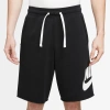 Nike Men's Club Alumni French Terry Shorts In Black/white