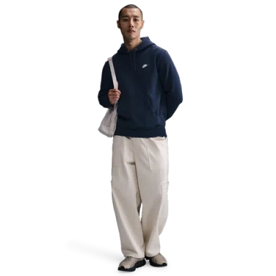 Nike Mens  Club Basketball Pullover Hoodie In Blue