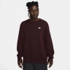 Nike Sportswear Club Oversize Crewneck Sweater In Burgundy Crush/white